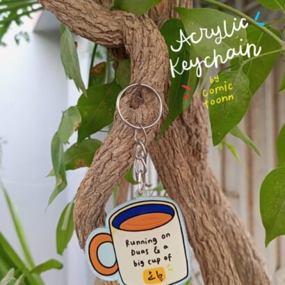 Running on Duas and Chai Keychain