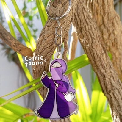 Purple Niqabi Keychain