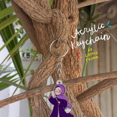 Purple Abaya Keychain