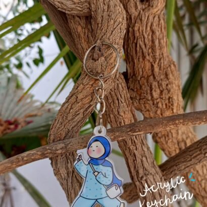 Light Blue Hijabi Keychain