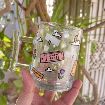 Islamic Doodles Glass Mug
