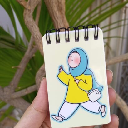 Yellow hijabi Mini Notepad