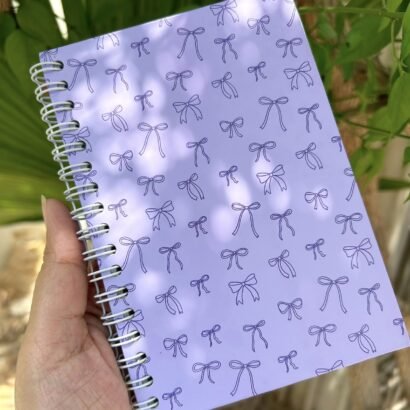 Purple Bows Notebook - A6